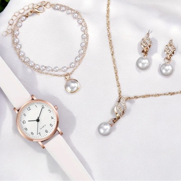 5 pcs set Stylish Women's Watch & Jewelry Set - Picture 2 of 7